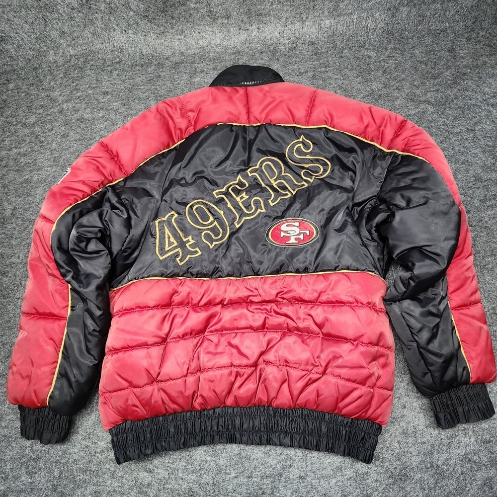 San Francisco 49ers Pro Player NFL Experience Vintage‎ Puffer Jacket Small Mens